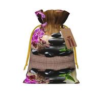 Sac de Noël avec cordon de serrage imprimé zen, sacs pour emballage cadeau, pour mariage, Pâques, fête de vacances