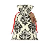 Sac de Noël avec cordon de serrage Motif éléphants asiatiques 12 x 17 cm Idéal pour les adultes pour emballer des cadeaux pour Noël Halloween