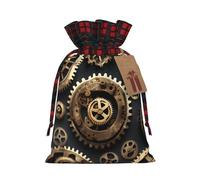 Sac de Noël avec cordon de serrage Motif engrenages steampunk