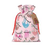 Sac de Noël avec cordon de serrage Motif paresseux coquin 12 x 17 cm Idéal pour les adultes pour emballer des cadeaux pour Noël Halloween