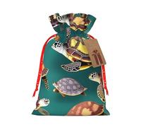 Sac de Noël avec cordon de serrage Motif tortues de mer