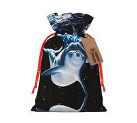 Sac de Noël avec fermeture à cordon de serrage, motif dauphin, 12 x 17 cm, pour fête de Noël, emballage cadeau d'anniversaire