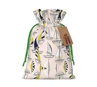 Sac de Noël avec imprimé esquisse rouge - Paquet de vacances haut de gamme, emballage de Noël festif avec motifs joyeux