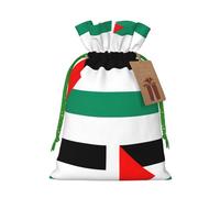 Sac de Noël avec motif drapeau de la Palestine avec cordon de serrage pour fête de mariage