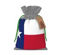 Sac de Noël festif avec cordon de serrage imprimé drapeau de l'État du Texas