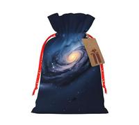 Sac de Noël festif avec cordon de serrage Motif Voie lactée univers galaxie