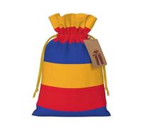 Sac de Noël imprimé drapeau de l'Arménie - Paquet de vacances haut de gamme, emballage de Noël festif avec motifs joyeux