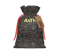 Sac de Noël mignon avec cordon de serrage 12,9 x 17,5 cm pour fête de Noël, emballage cadeau d'anniversaire