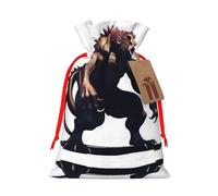 Sac de Noël réutilisable M - Un monstre mystérieux apparaît Pochette cadeau avec cordon de serrage pour Noël, vacances, fête, mariage, anniversaire