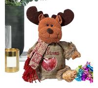 Sac De Noël Réutilisable - Pochette De Rangement En Tissu 27 Cm | Pochette À Fermeture Éclair Pour Collations De Noël - Emballage Cadeau Pliable Pour Bonbons, Aliments Et Organisation Festive