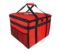 Sac de nourriture chaude pour pizza, repas à emporter, restaurant, pique-nique, indien, chinois, Kebabs, traiteur, sac de livraison, isotherme 45 x 45 x 35 cm HFB70L - Rouge