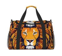 Sac de nuit à imprimé lion cool pour homme et femme - Sac à bandoulière pour voyage essentiel, noir, One Size