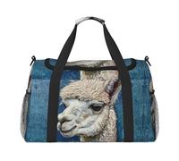 Sac de nuit avec imprimé lama alpaga pour homme et femme - Sac à bandoulière pour voyage essentiel, noir, One Size