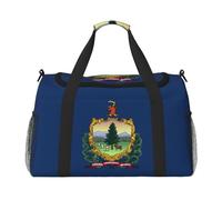 Sac de nuit imprimé drapeau du Vermont State Sac de week-end Sac à main Sac de yoga Sac de sport Sac de sport Sac de sport Sac pour articles personnels pour Audlts, Noir , Taille unique