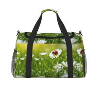 Sac de nuit Ladybug imprimé marguerite Sac de week-end Sac à main Sac de yoga Sac de sport Sac de sport Sac de sport Sac de sport Sac de sport Sac de sport Sac de sport Sac pour, Noir , Taille unique