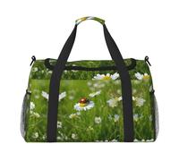 Sac de nuit Ladybug imprimé marguerite Sac de week-end Sac à main Sac de yoga Sac de sport Sac de sport Sac de sport Sac de sport Sac de sport Sac de sport Sac de sport Sac pour, Noir , Taille unique
