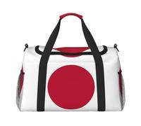 Sac de nuit pour homme et femme avec imprimé drapeau japonais - Sac à bandoulière pour voyage essentiel, noir, One Size