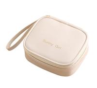 Sac de pad menstruel - Étui de fermeture à glissière en cuir PU, support de serviette sanitaire | Enveloppe de rangement élégante pour coussinets d'infirmiers avec design compact, organisateur vintage