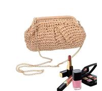Sac de paille - Pochette à bandoulière Dumpling, sac à main tissé à mai