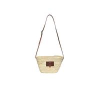 Sac de palmier drapeau de l'Espagne, fabrication nationale, entièrement artisanale. Sac poignée en cuir de vachette de qualité supérieure., beige, 7 litro