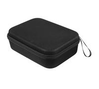 Sac de papeterie avec fermeture éclair - Rangement rigide pour crayons en plastique dur noir - Bonne qualité - Toile transparente - Rangement de voiture - Noir - 23 x 17 x 7 cm