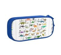 Sac de papeterie élégant et léger avec imprimé dinosaures pour l'école, le bureau, les voyages, garçons, filles, adultes, bleu, Taille unique, Ensemble cartable