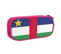 Sac de papeterie léger avec imprimé drapeau de l'Afrique centrale - Pour l'école, le bureau, les voyages, garçons et filles, rose, Taille unique, Ensemble cartable