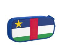 Sac de papeterie léger avec imprimé drapeau de l'Afrique centrale - Pour l'école, le bureau, les voyages, garçons et filles, bleu, Taille unique, Ensemble cartable