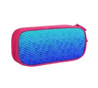 Sac de papeterie léger avec imprimé écailles de sirène bleu océan mer pour l'école, le bureau, les voyages, garçons et filles, rose, Taille unique, Ensemble cartable