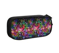 Sac de papeterie léger avec imprimé étoiles arc-en-ciel coloré pour l'école, le bureau, les voyages, garçons, filles, adultes, Noir , Taille unique, Ensemble cartable