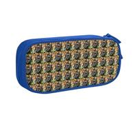 Sac de papeterie léger imprimé animaux africains pour l'école, le bureau, les voyages, garçons, filles, adultes, bleu, Taille unique, Ensemble cartable