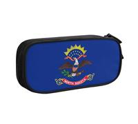 Sac de papeterie léger imprimé drapeau du Dakota du Nord pour l'école, le bureau, les voyages, garçons et filles, Noir , Taille unique, Ensemble cartable