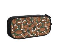 Sac de papeterie léger imprimé football vert pour l'école, le bureau, les voyages, garçons et filles, Noir , Taille unique, Ensemble cartable