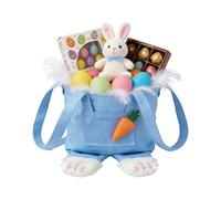 Sac De Pâques - Tissu Velours 46x25cm | Pochette Festive En Forme De Salopette Ďe Lapin | Fourre-tout À Bonbons Réutilisable, Mignon, Pour La Chasse Aux Œufs, Fournitures Đe Décoration D́e Fête, Céléb