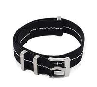 Sac de parachute pour homme en nylon élastique 18 mm, 20 mm, 22 mm, Noir/blanc, 20mm, Armée, militaire