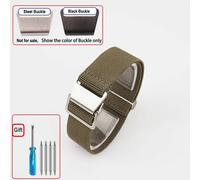 Sac De Parachute Pour Troupes Françaises Des Années 60,Bracelet De Montre Élastique 18 20Mm 22Mm,Bracelets De Montre En Nylon,Bracelet Universel En Tissu Balistique Pour Hommes.Green.Black Buckle
