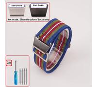 Sac De Parachute Pour Troupes Françaises Des Années 60,Bracelet De Montre Élastique 18 20Mm 22Mm,Bracelets De Montre En Nylon,Bracelet Universel En Tissu Balistique Pour Hommes.Multicolor.Black Buckl