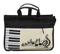 Sac de partition, sac à dos étudiant sac à main de style japonais Oxford double couche intercalaire imperméable résistant à l'usure(45 * 17 * 5cm-Black) Sacs, sangles