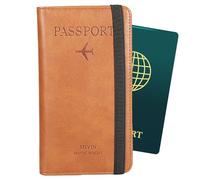 Sac de passeport multifonctionnel - à la mode, | givré, long sac de voyage en polyuréthane, argent, poche pour cartes de visite avec fermeture éclair, sac de voyage, marron clair, Voir