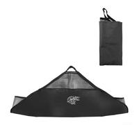Sac de pêche avec règle de mesure et tapis de protection pour une manipulation précise du poisson et des besoins de stockage (sac de poisson - noir)