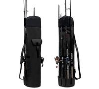 Sac de pêche avec support de canne à pêche - Grande capacité - Peut contenir 5 bâtons - Étui de voyage - Cadeau pour homme