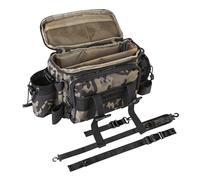 Sac de Pêche Boîte - 15.75" Imperméable Oxford Rangement | Réglable Bandoulière Taille Ceinture Porte-canne à pêche - Organiseur de Tackle | Sac d'équipement de pêche - Shore Pier Lac d'eau Douce