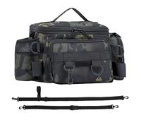 Sac de pêche en eau douce - Sac de pêche - Sac de pêche pour la pêche en eau salée ou en eau douce - Sac imperméable avec bandoulière rembourrée pour ranger les pinces, Camouflage, Voir description