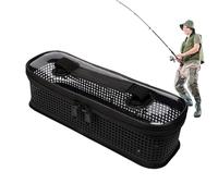 Sac de pêche en maille - Poignée portable de grande capacité, équipement de pêche, stockage d'appâts, emballage sécurisé | Parfait pour le lancer à la mouche, la traîne, la turlutte, le poisson-chat,