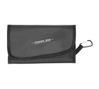 Sac de pêche étanche, 22 x 12,5 cm, pochette de pêche portable, sac à leurres amovible, utilisation polyvalente, pour bateau, surf, kayak, ruisseau, lac, étang, eau douce et salée, Noir