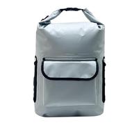 Sac de pêche étanche, sac à dos de voyage, sac à dos de randonnée étanche de grande capacité, sac à dos d'extérieur, tissu en maille PVC 500D, sac à dos multifonctionnel pour boo, gris clair, Voir