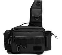 Sac de pêche, sac à dos étanche pour ranger et organiser les accessoires et l'équipement de pêche, noir