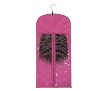 Sac de perruques avec crochet, organisateur de perruques | Sac à cheveux pour perruque | Sac de rangement pour extension avec crochet, sac de perruque anti-poussière pour colis de queue de cheval