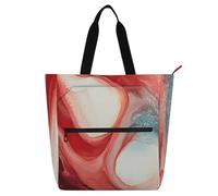Sac de piano imperméable pour cours d'art fluide bleu doré avec poches zippées pour partitions et livres, Fluid Art Mélange Rouge/Bleu/Blanc, Taille unique