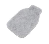 Sac de pichet d'eau chaude en caoutchouc 2000ML grande capacité antidéflagrant chauffe-mains bouillotte pour soulager les maux de dos usage domestique caoutchouc isolant naturel (Gris clair)